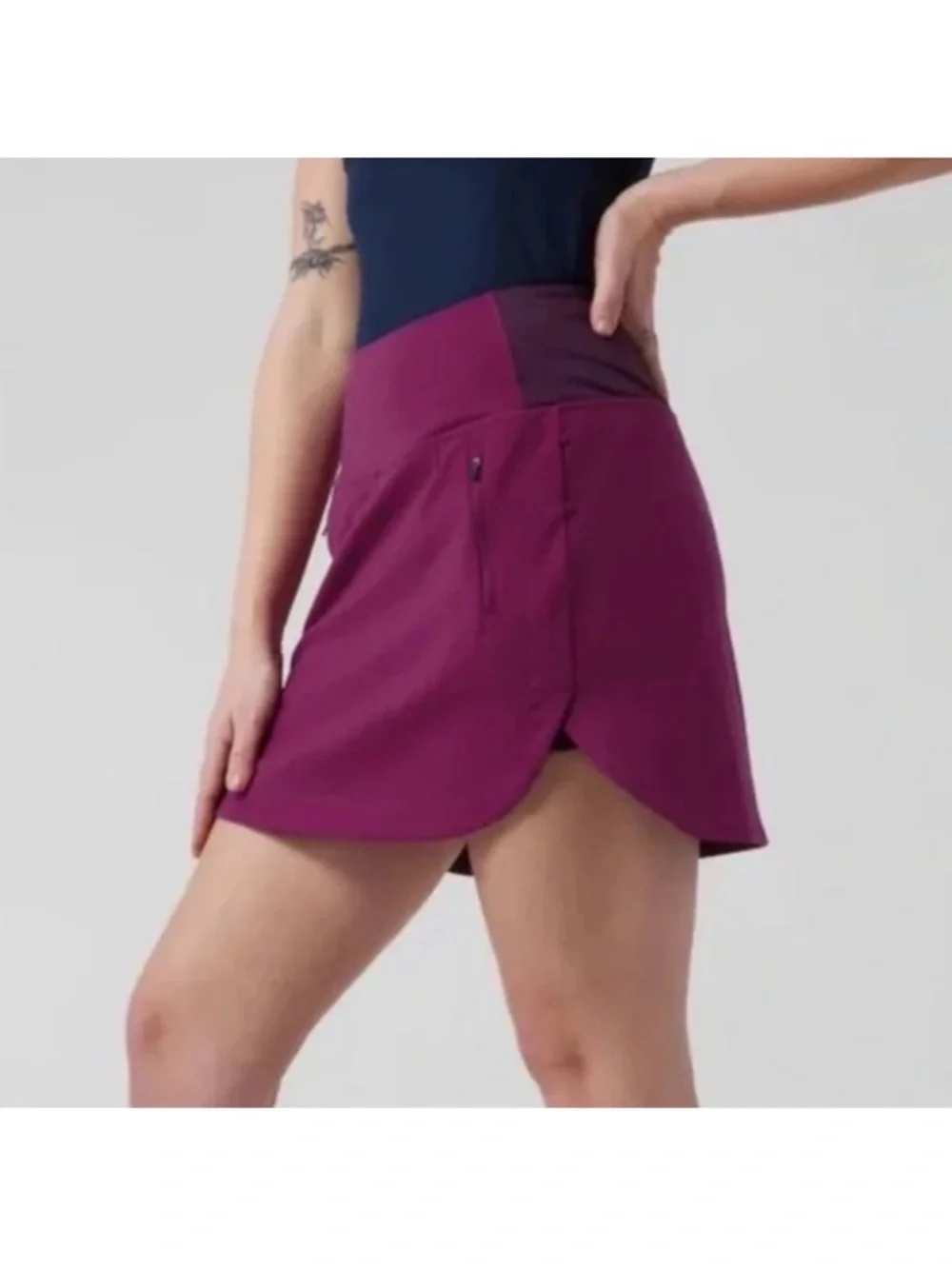 Athleta Fairway Golf Skort 16” Plum Purple Small - Picture 2 of 7